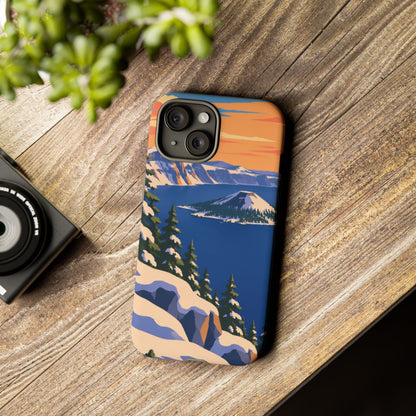 Crater Lake — Winter Caldera iPhone Tough Case