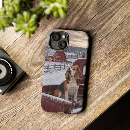 Winter Farm Watch iPhone Tough Case | beagle