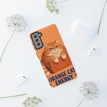 Orange Cat Energy Samsung Galaxy Tough Case