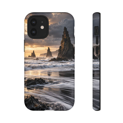 Black Sand and Silver iPhone Tough Case | black sand beach