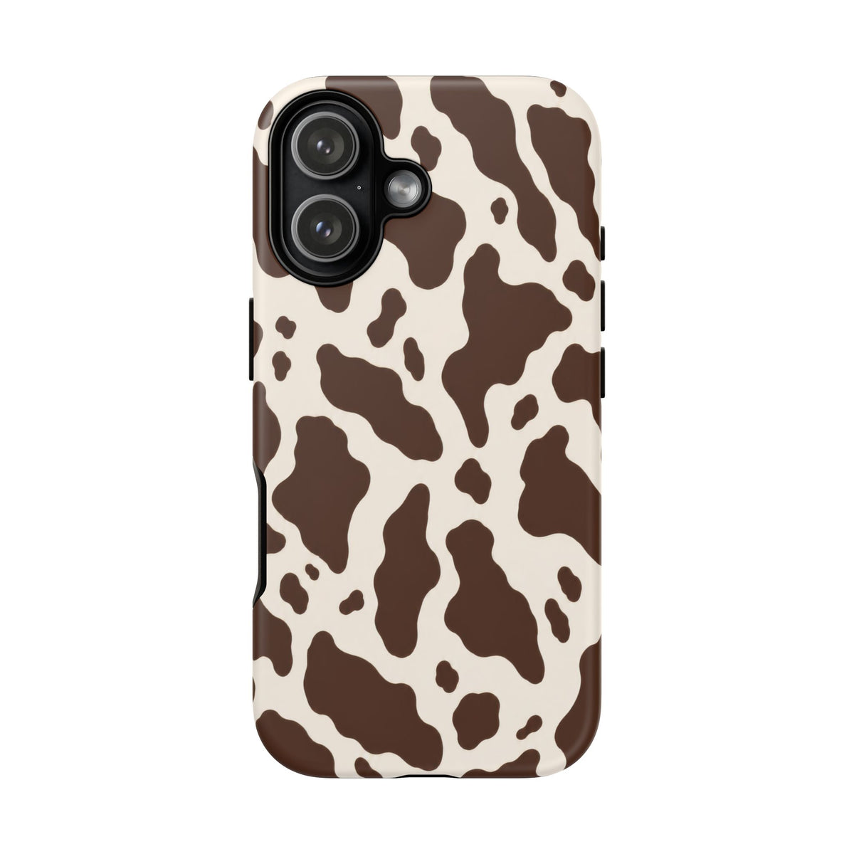 Cocoa Ranch iPhone Tough Case | Brown Cow Print