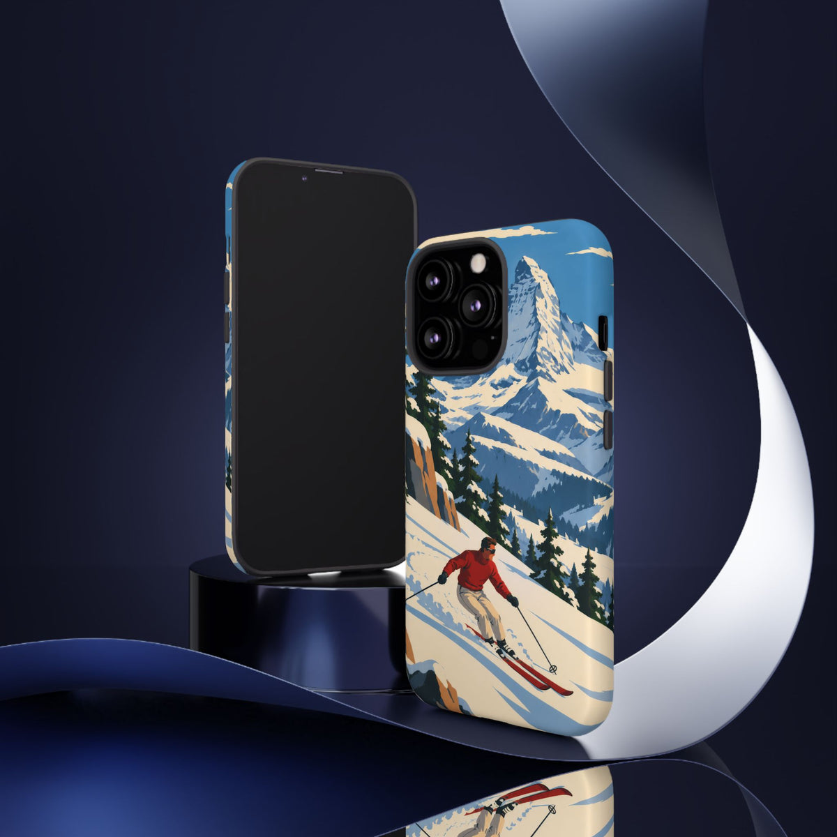 Swiss Skiing — Downhill Arc iPhone Tough Case