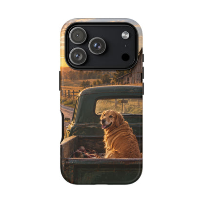 Sunday Road Golden iPhone Tough Case | golden retriever