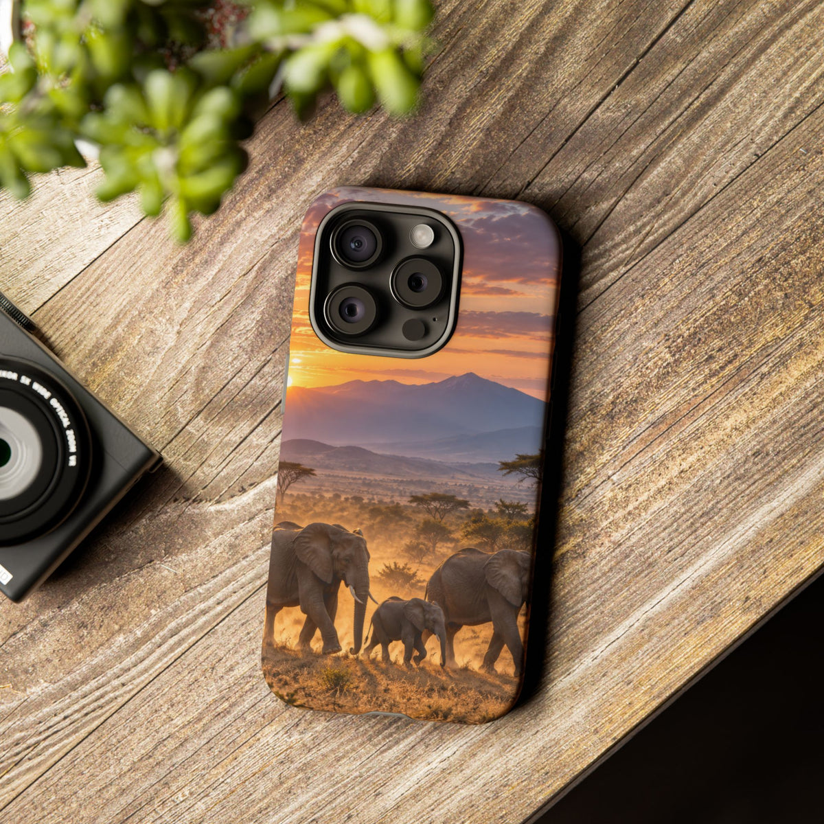 Elephants at First Light iPhone Tough Case | african elephants