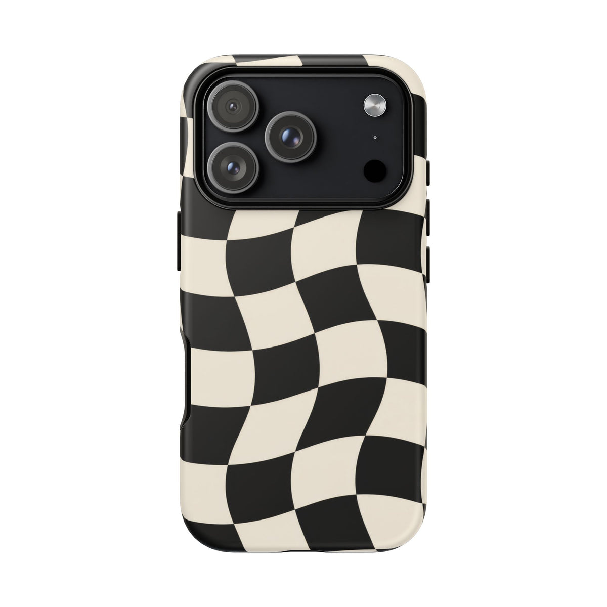 Liquid Check iPhone Tough Case | Wavy Checkerboard