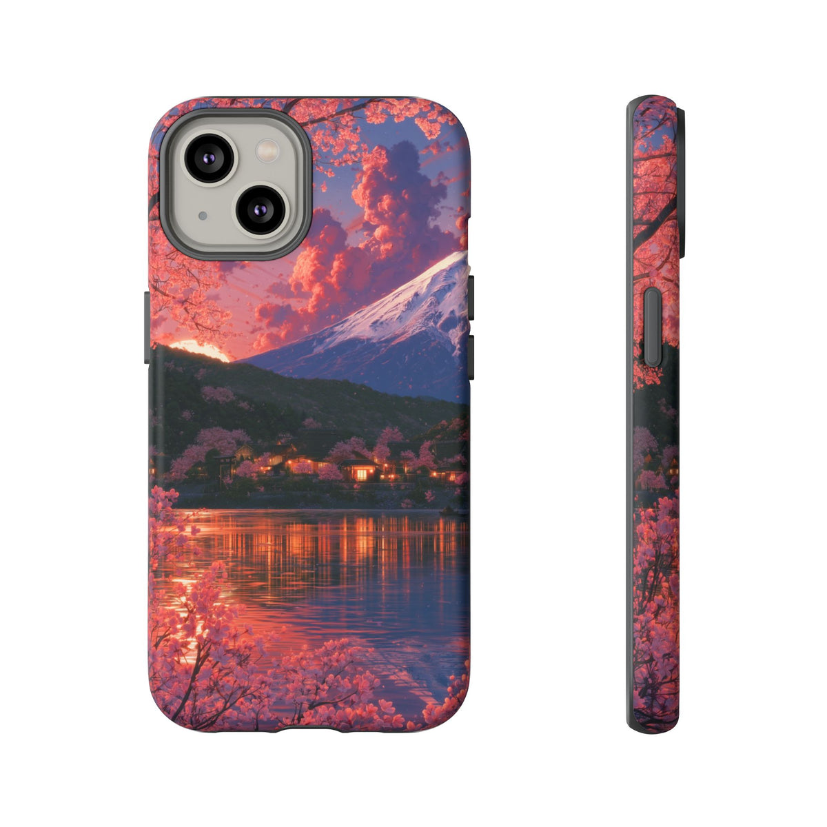 Sakura Lakeside Village iPhone Tough Phone Case