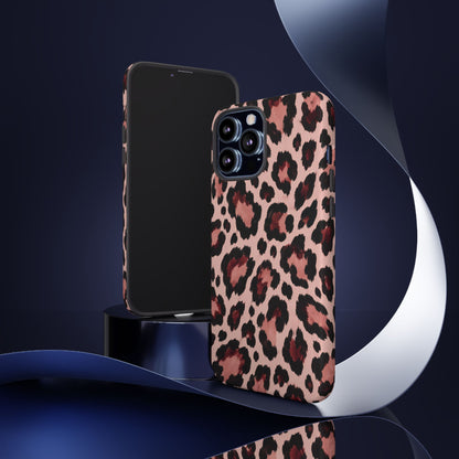 Wild Burgundy iPhone Tough Case | leopard print