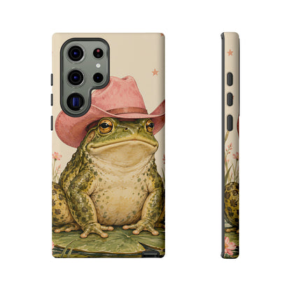 Cowboy Frog Samsung Galaxy Tough Case | Pink Hat Bullfrog