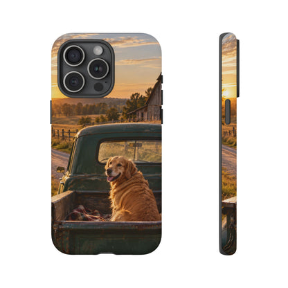 Sunday Road Golden iPhone Tough Case | golden retriever