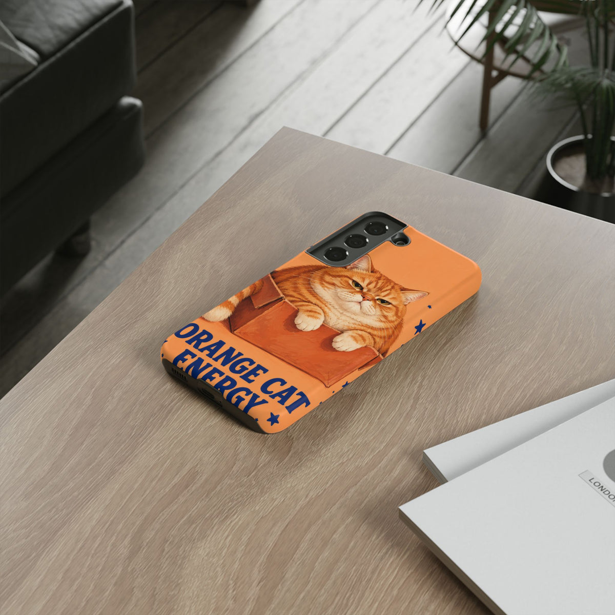 Orange Cat Energy Samsung Galaxy Tough Case