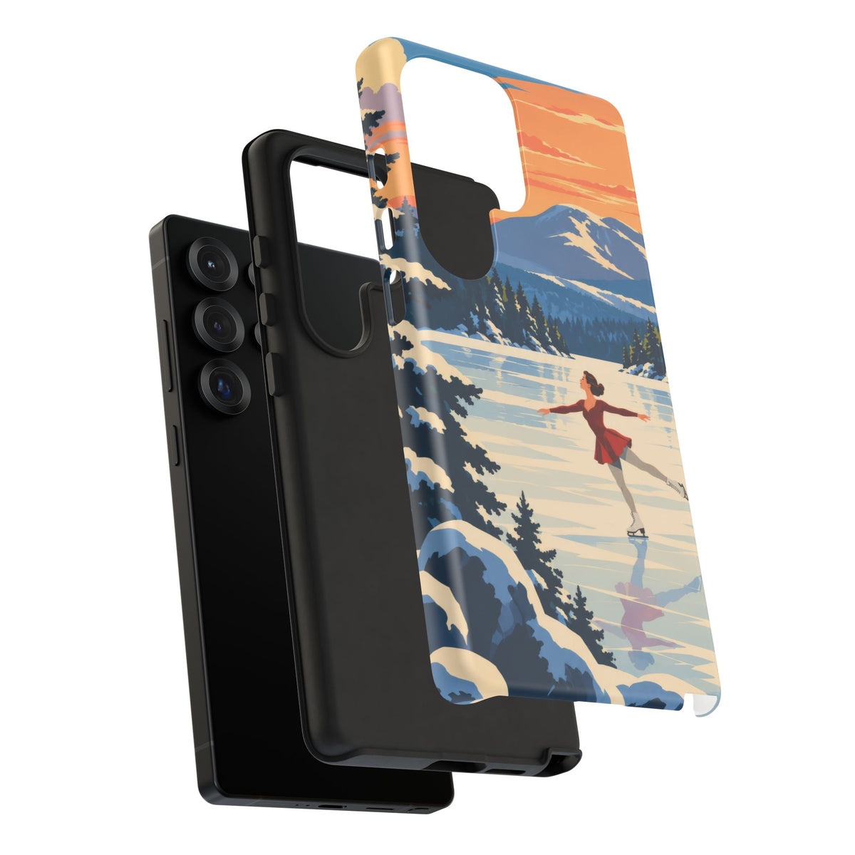 Lake Placid Skater — Winter Glide Samsung Galaxy Tough Case