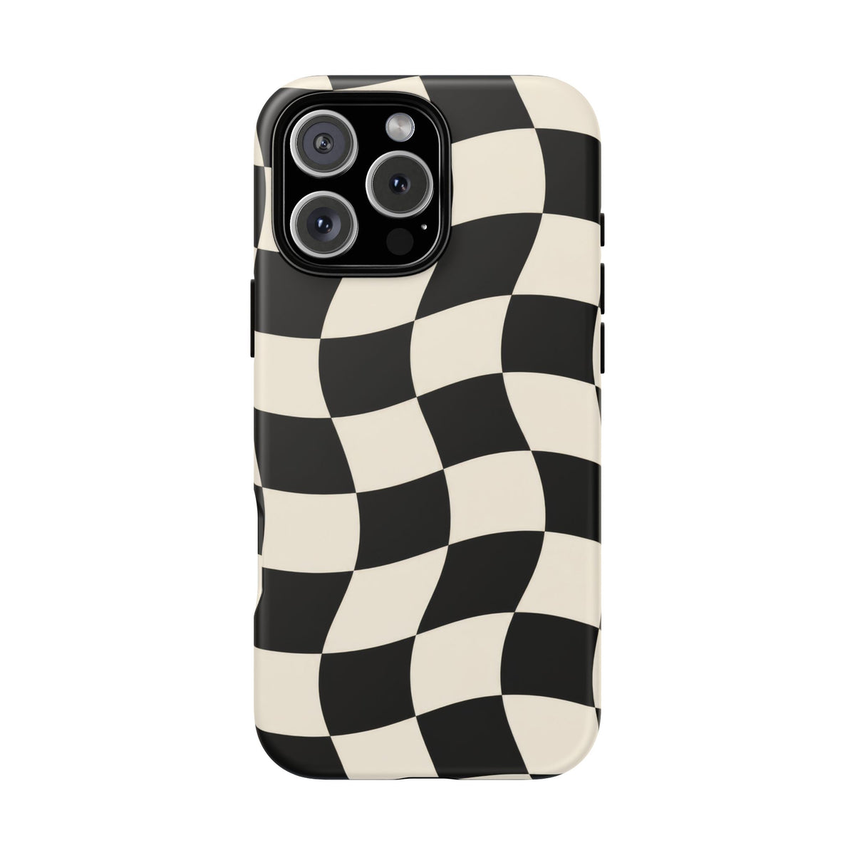 Liquid Check iPhone Tough Case | Wavy Checkerboard