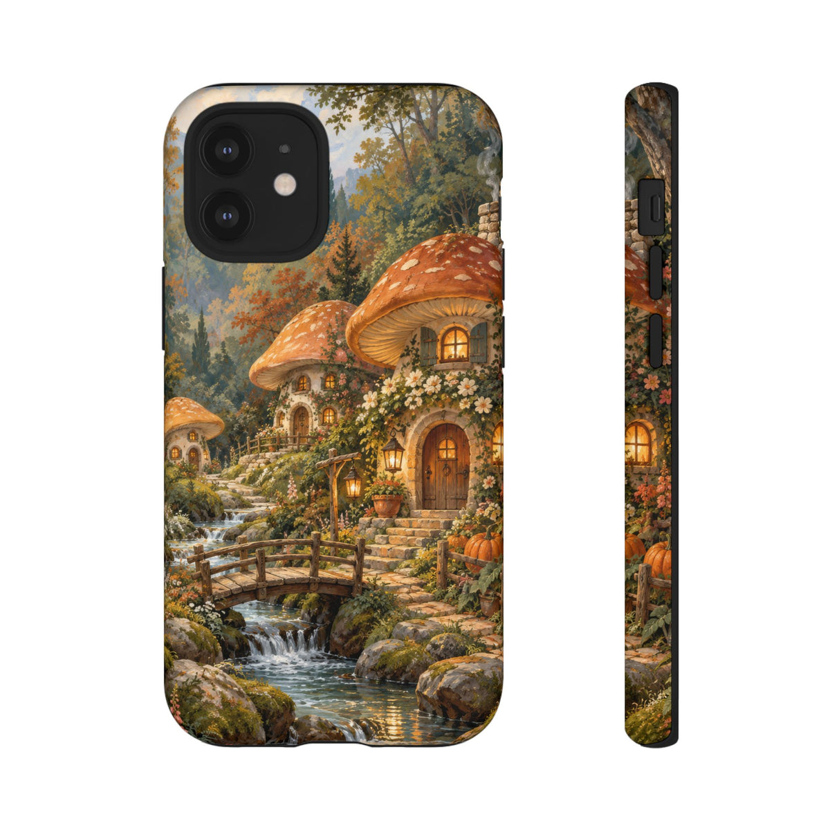 Honeycap Village iPhone Tough Case | Mushroom Village