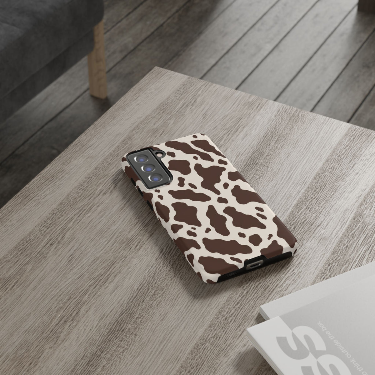 Cocoa Ranch Samsung Galaxy Tough Case | Brown Cow Print