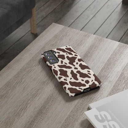 Cocoa Ranch Samsung Galaxy Tough Case | Brown Cow Print