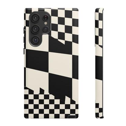 Check Shift Samsung Galaxy Tough Case | Black & White Checkerboard