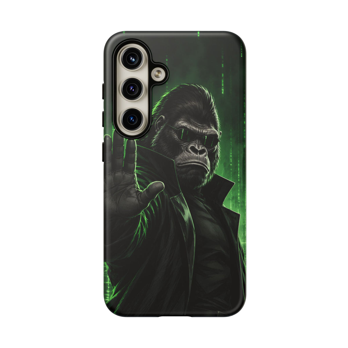 Cyberpunk Gorilla Samsung Galaxy Tough Case | Neon Code Silverback