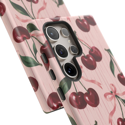 Cherry Ribbon Samsung Galaxy Tough Case | cherry print