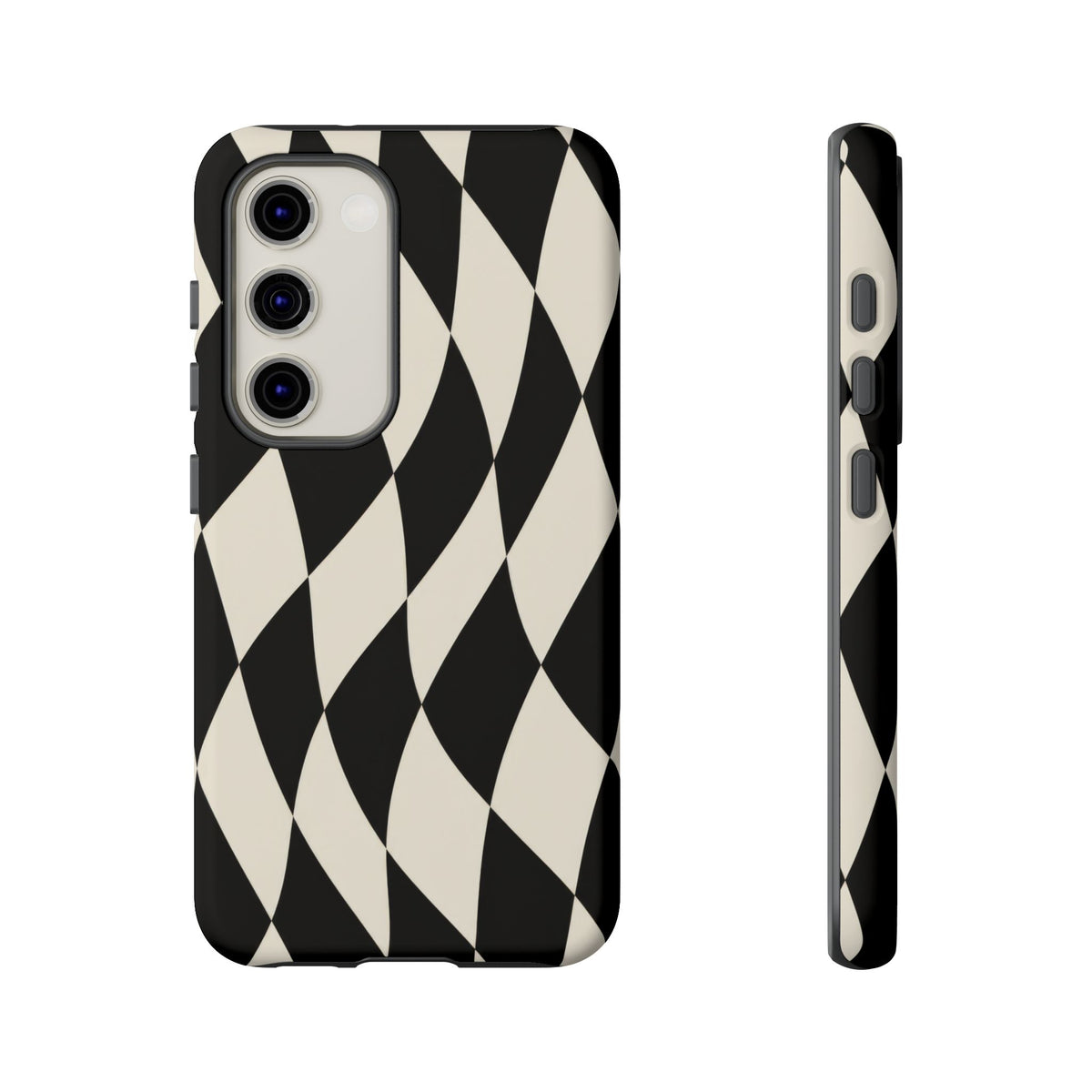Harlequin Sway Samsung Galaxy Tough Case | Black & White Harlequin