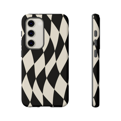 Harlequin Sway Samsung Galaxy Tough Case | Black & White Harlequin