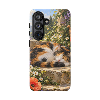 Garden Nap Samsung Galaxy Tough Case | calico cat