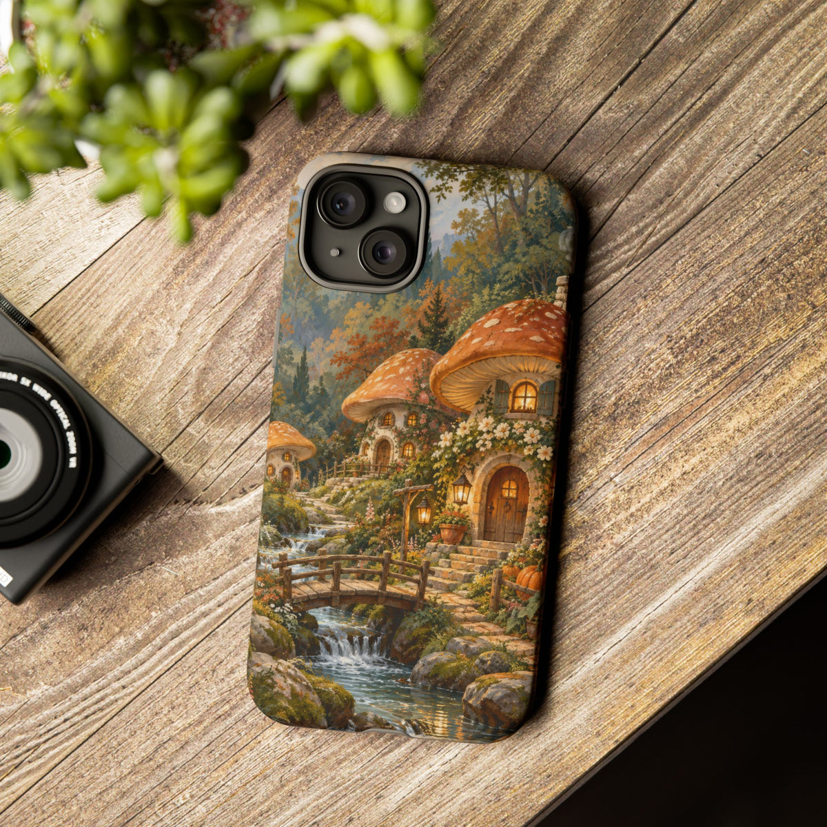 Honeycap Village iPhone Tough Case | Mushroom Village