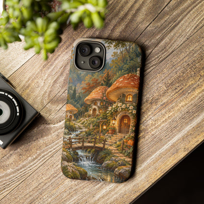 Honeycap Village iPhone Tough Case | Mushroom Village