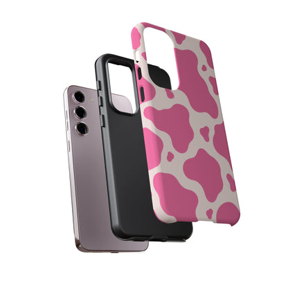 Strawberry Milk Samsung Galaxy Tough Case | Pink Cow Print