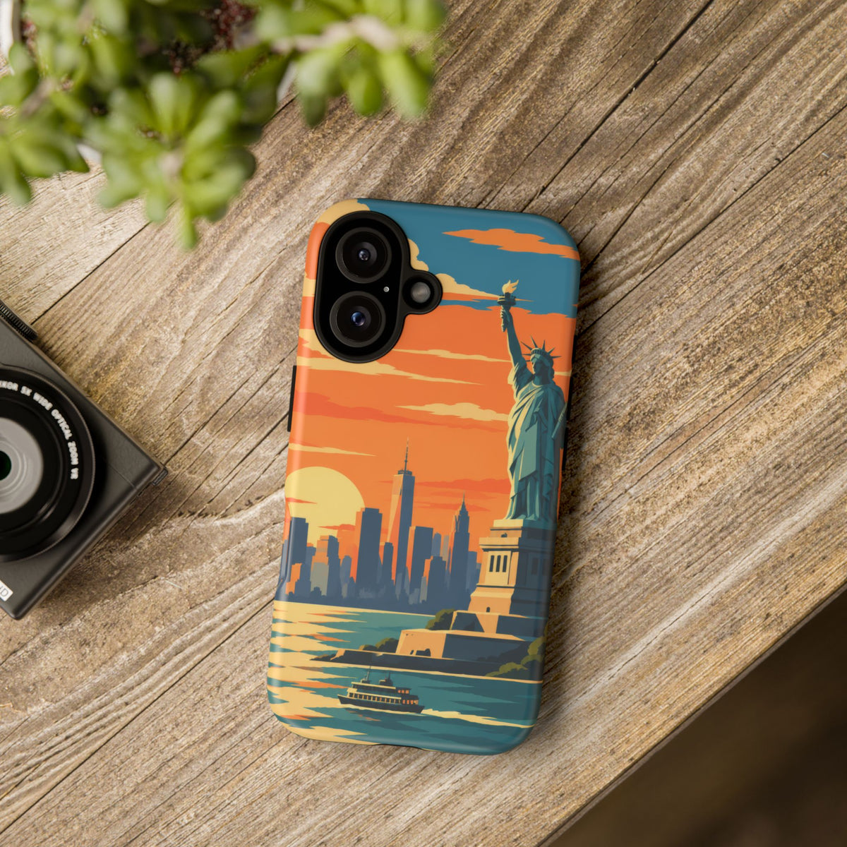 New York City — Harbor Liberty iPhone Tough Case