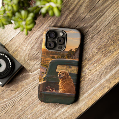Sunday Road Golden iPhone Tough Case | golden retriever