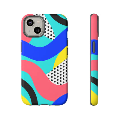 Poolside Pop iPhone Tough Case | Wavy Color Block