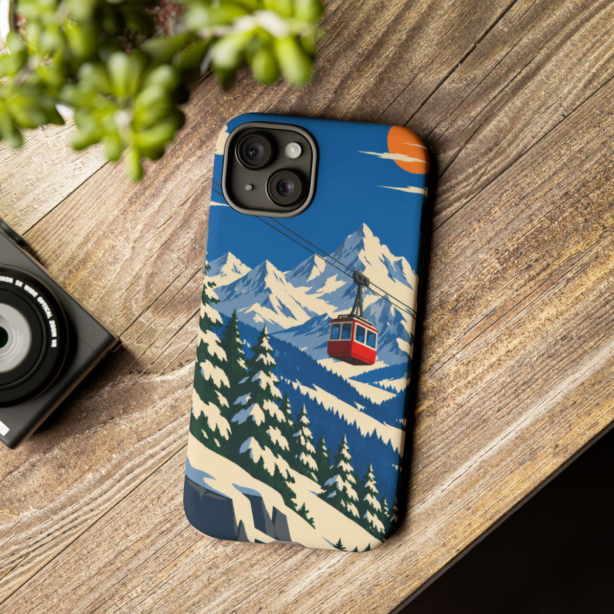Swiss Skiing — Lift to the Sky iPhone Tough Case