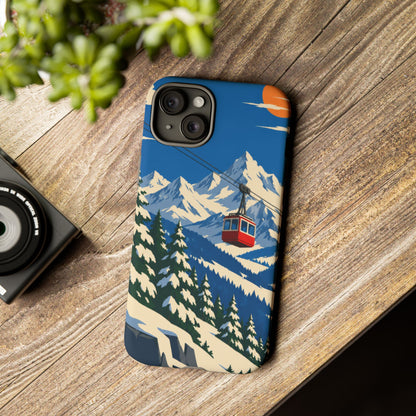 Swiss Skiing — Lift to the Sky iPhone Tough Case