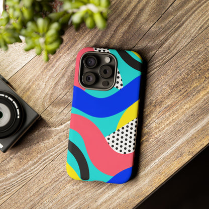 Poolside Pop iPhone Tough Case | Wavy Color Block