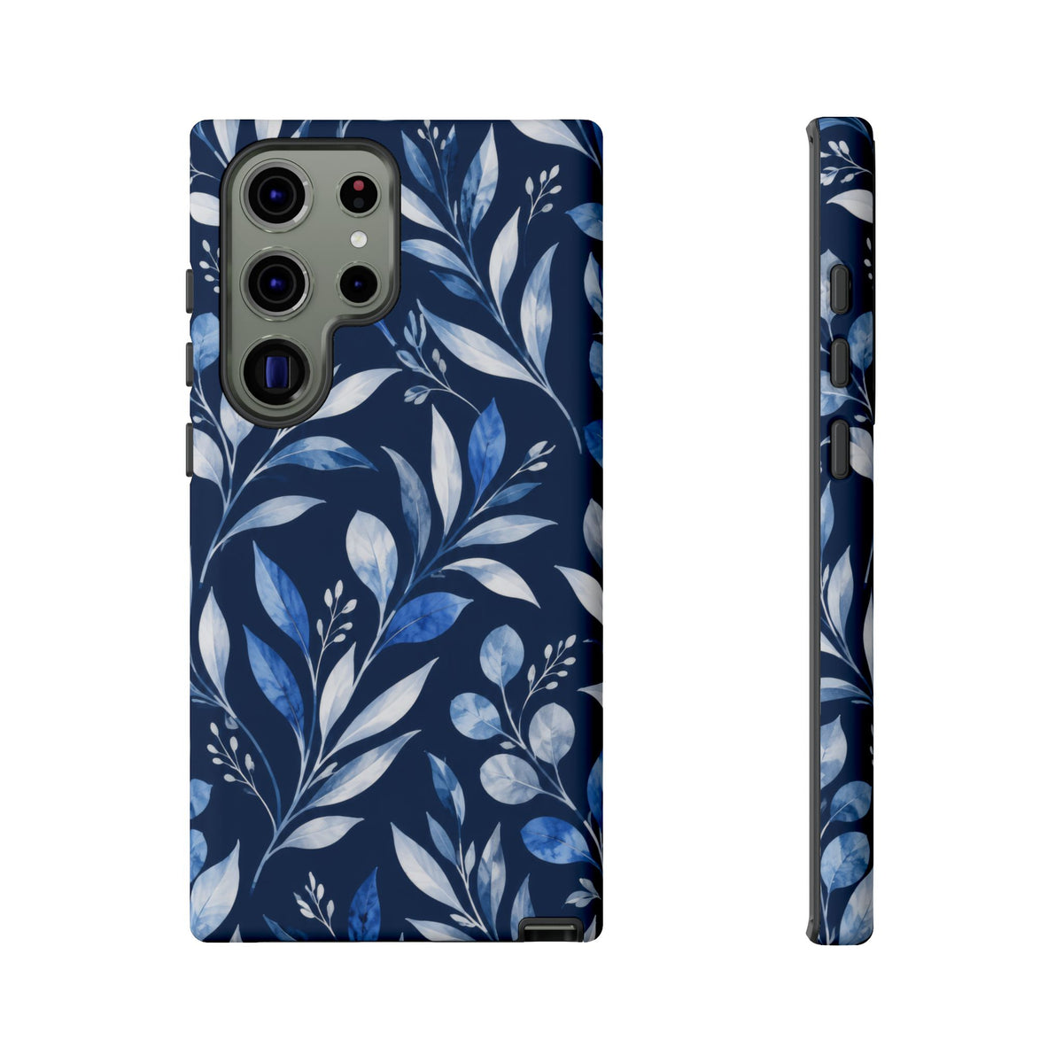 Blue Hour Botanical Samsung Galaxy Tough Case | Blue Botanical Leaf Pattern