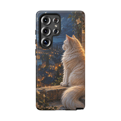 Moonlit Window Samsung Galaxy Tough Case | white cat