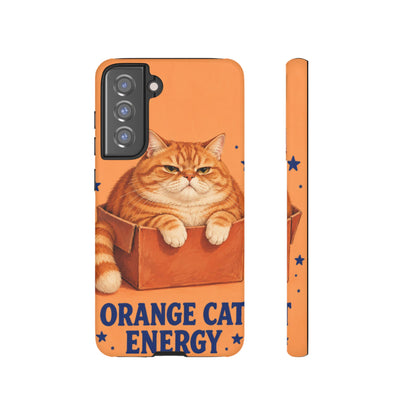 Orange Cat Energy Samsung Galaxy Tough Case