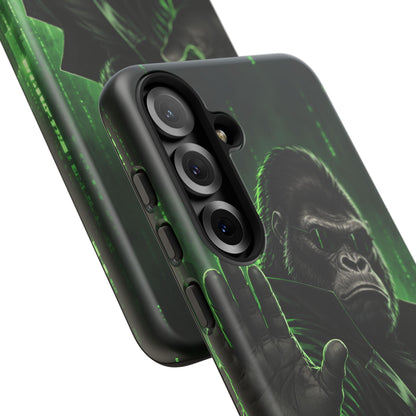 Cyberpunk Gorilla Samsung Galaxy Tough Case | Neon Code Silverback