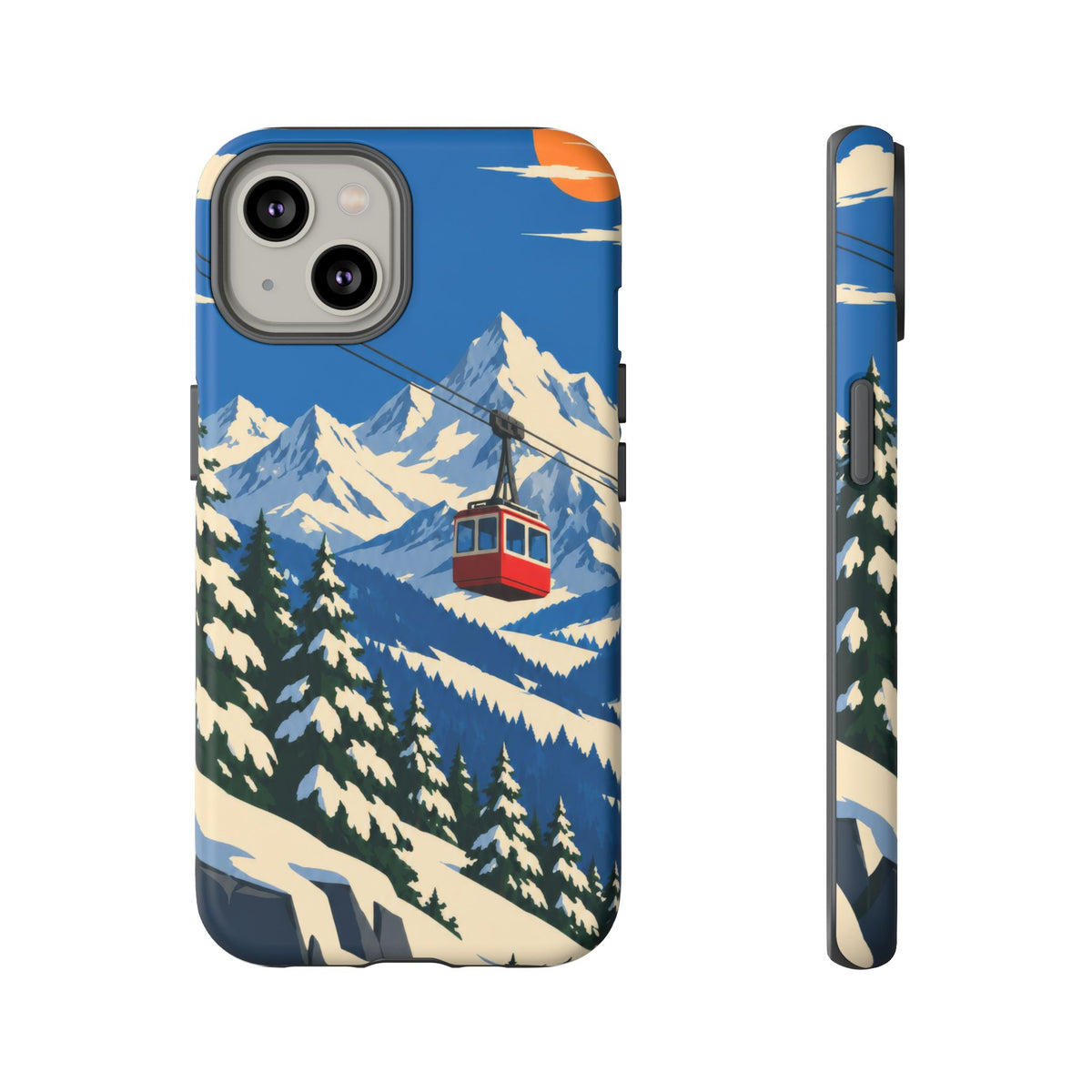 Swiss Skiing — Lift to the Sky iPhone Tough Case