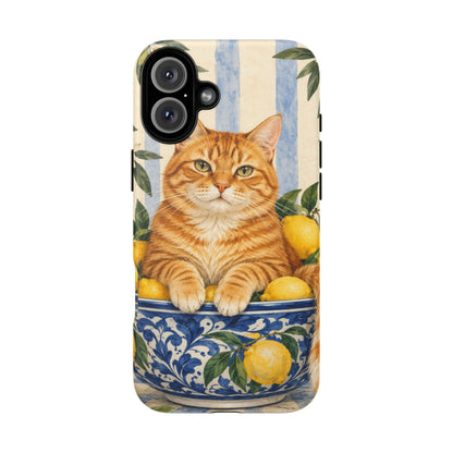 Citrus Inspector iPhone Tough Case | ginger cat