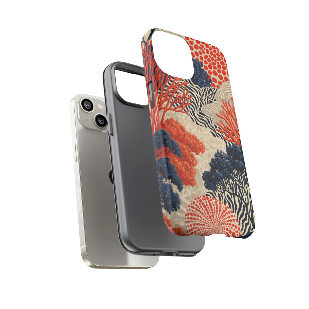 Coral Current iPhone Tough Phone Case
