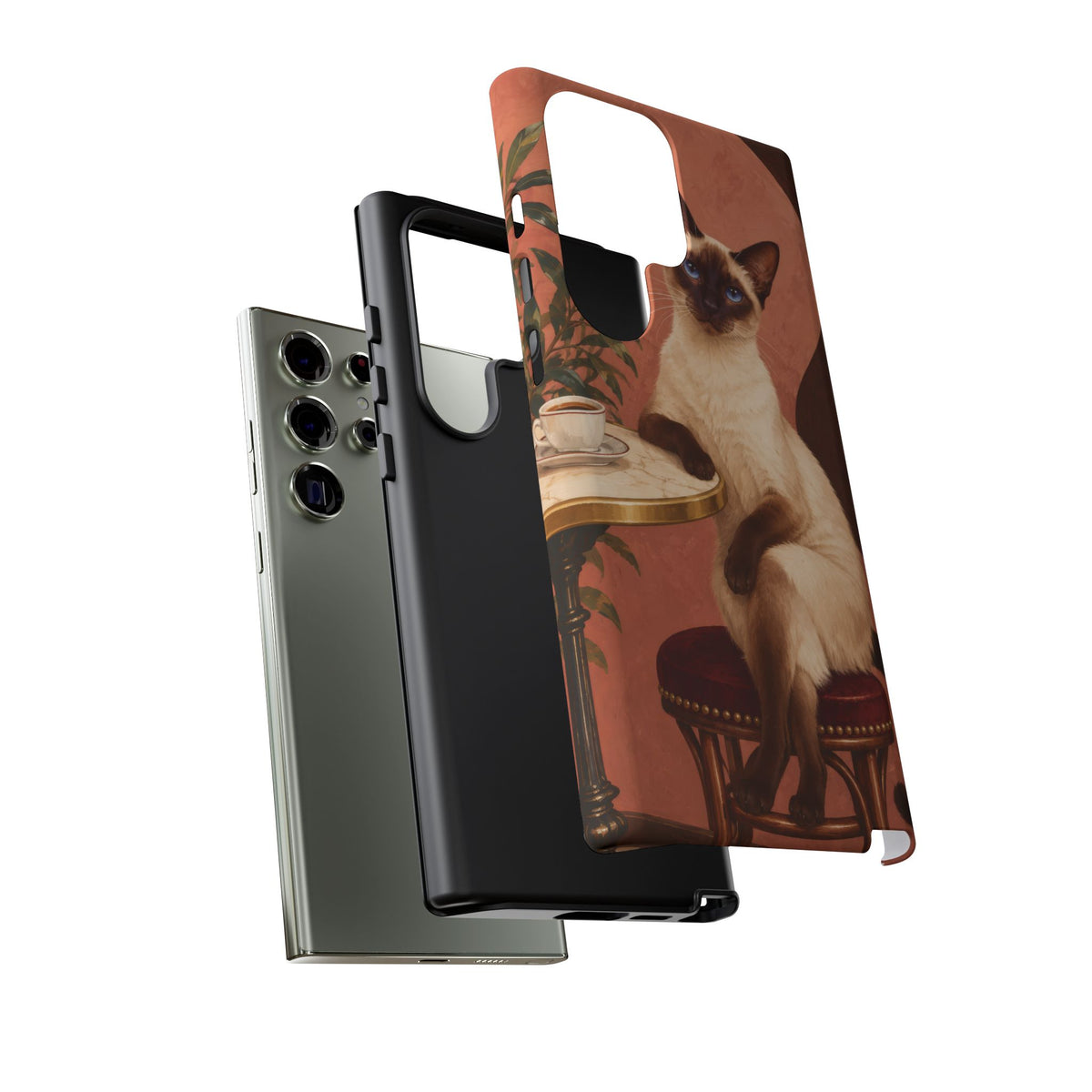 Espresso Cat Club Samsung Galaxy Tough Case | siamese cat