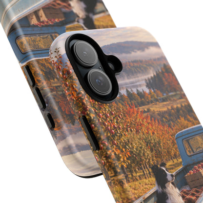Blue Truck October iPhone Tough Case | border collie