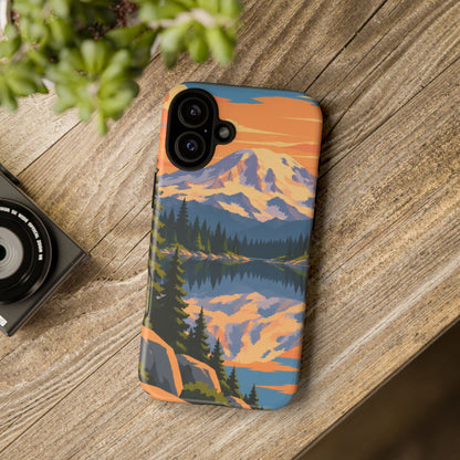 Mount Rainier — Mirror Dawn iPhone Tough Case