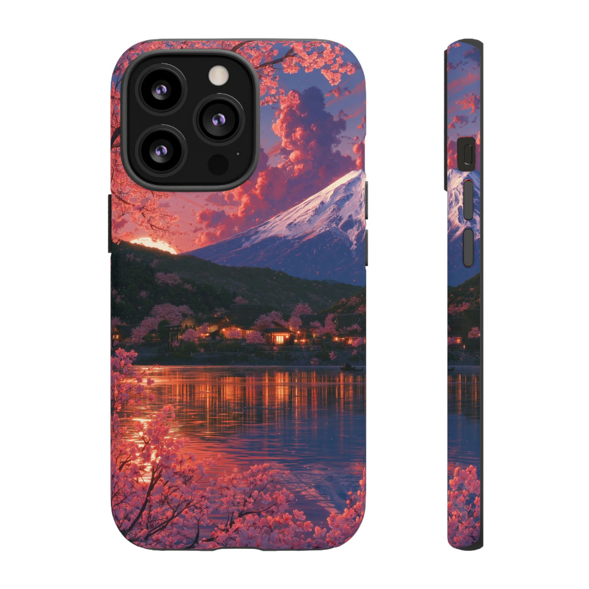 Sakura Lakeside Village iPhone Tough Phone Case