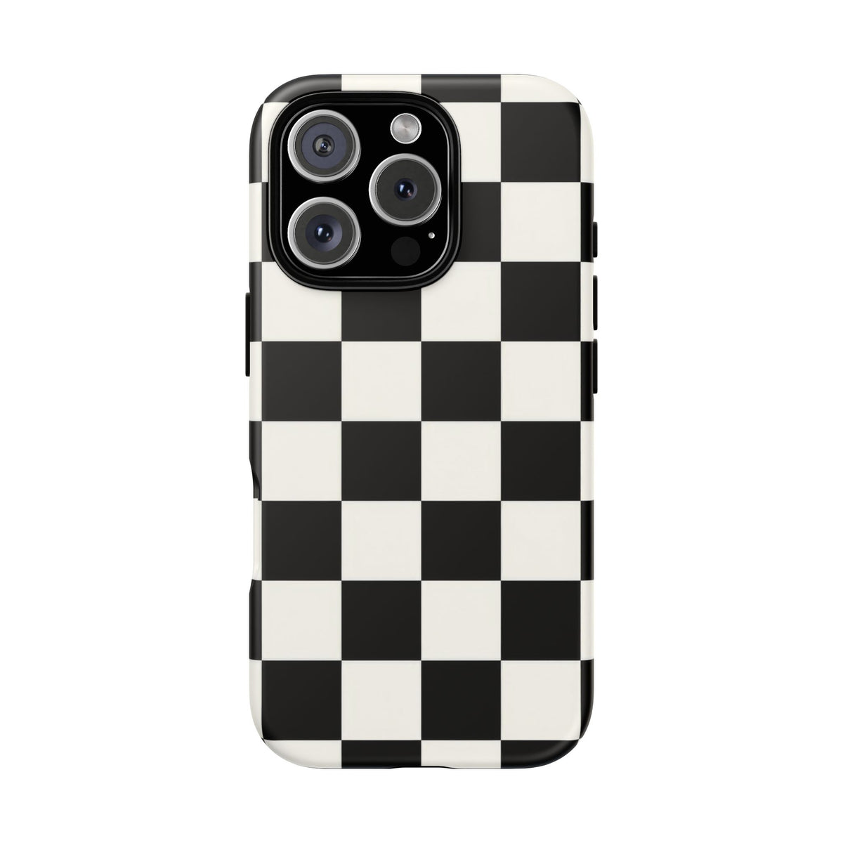 Classic Check iPhone Tough Case | Black & White Checkerboard