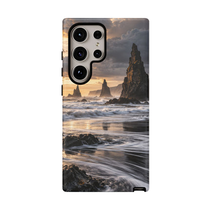 Black Sand and Silver Samsung Galaxy Tough Case | black sand beach