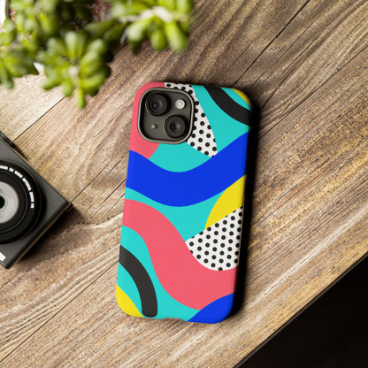 Poolside Pop iPhone Tough Case | Wavy Color Block