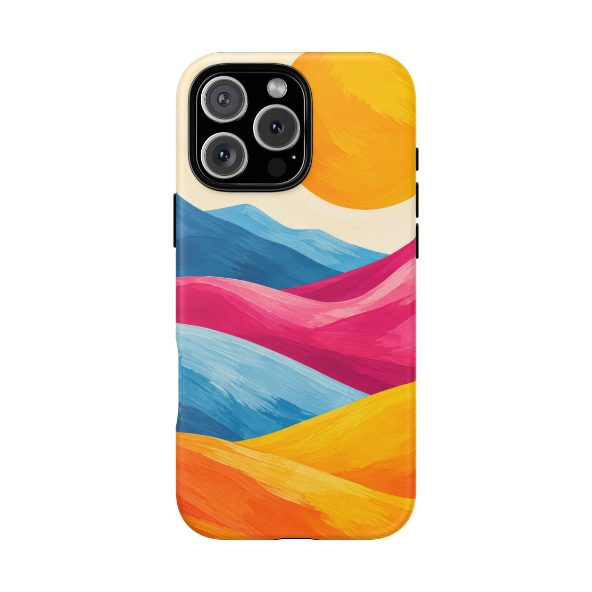 Golden Drift iPhone Tough Case | colorful hills