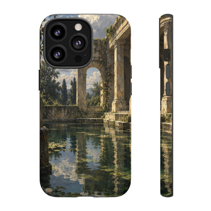 The Flooded Court iPhone Tough Case | Ancient Garden Landscape